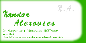 nandor alexovics business card